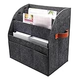 Accès efficace : ce porte-journaux en feutre comprend trois poches pratiques, permettant une organisation sans effort des télécommandes, des lunettes et des cahiers pour un accès facile et fréquent tout en vous relaxant à la maison ou en travaillant au bureau, améliorant ainsi la commodité et permettant de gagner du temps lors d'une utilisation quotidienne.