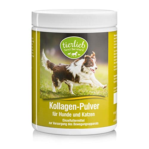 Sanct Bernhard Tierlieb Colágeno en polvo, para perros y gatos, hidrolizado de colágeno biológicamente activo, 400 g