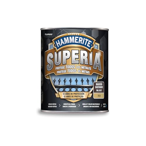 Hammerite Superia Esmalte antioxidante al agua Mate Marrón Oscuro 750 ml