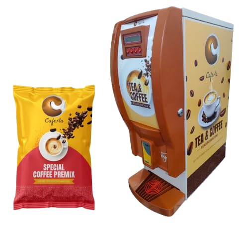 Tea & Coffee and lemon tes or hot water Vending Machine Advanced Robust Fully Automatic Coffee Vending Machine | For Offices, Shops and Smart Homes (Joy 3 line + Coffee Premix)