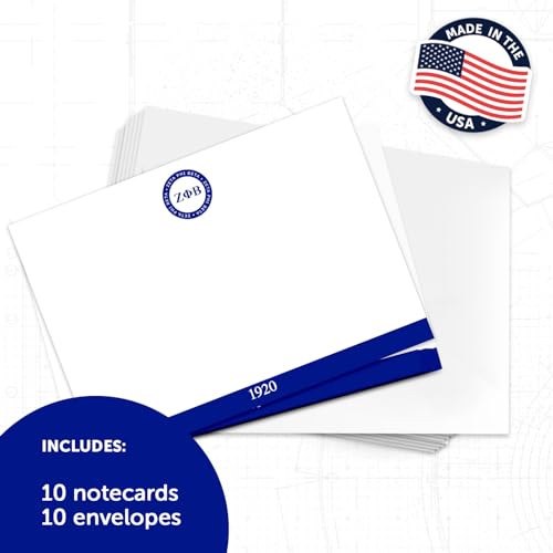 Image of Desert Cactus Zeta Phi Beta 10 Pack Notecards ZPB ZPhiB Divine 9 Stationery Cardstock Includes Envelopes Memo Party Thank You (Notecard Design F)