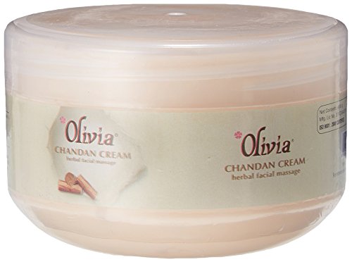 Image of Olivia Professional Herbal Chandan Cream with Sandalwood Oil & Olive Oil | Soothing & Nourishing Face Cream for Glowing, Youthful Skin | Reduces Blemishes, Moisturizes & Protects from Dryness | 400g