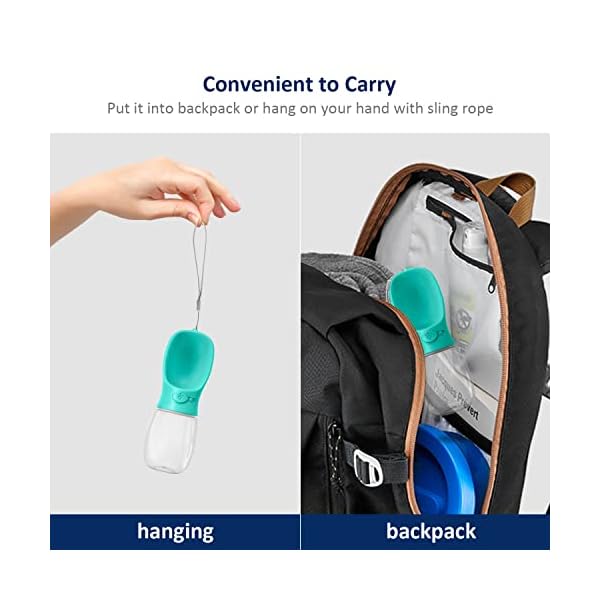 WePet-Portable-Dog-Water-Bottle-12-OZ-Leak-Proof-Puppy-Water-Dispenser-with-Drinking-Feeder-for-Pets-Outdoor-Walking-Hiking-Travel-Food-Grade-Plastic Portable Dog Water Bottle