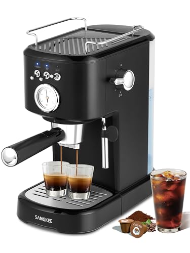 Catálogo para Comprar On-line Maquinas Nespresso - los más vendidos. 48 SANGKEE Cafetera Espresso y Capuchino, Compatible con Cápsulas Nespresso y Café Molido, Máquina de Café Espresso con espumador de leche, Compacta Cafetera para Cappuccino,...