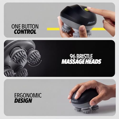 Boldfit Electric Scalp Massager Black Midnight Black - Image 7
