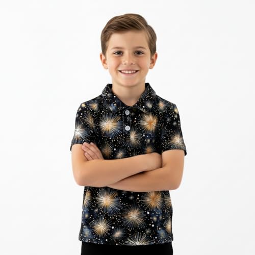 Image of Unique Baby Short Sleeve Collared Boys Polo Shirt, Toddler Kids Polo Shirts