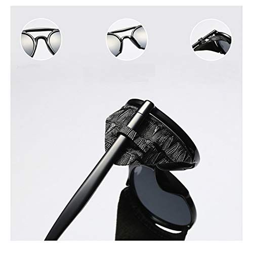 willochra 2 Pack Bifocal Reading Sunglasses for Women round punk Muticolored Reader Sunglasses Driving goggles Value package4