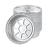 50 Stück Luftfritteusen-Einlagen aus Aluminiumfolie, rund, öldicht, Korbeinsätze zum Backen, Mikrowelle, Toaster, Ofen, Luftfritteuse, Restaurant, Küche, Fleisch, Kochen