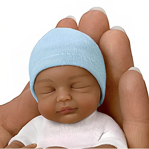Miniatura de Muñeca Bebé Negra Realista 6.5 pulgadas miniatura 4