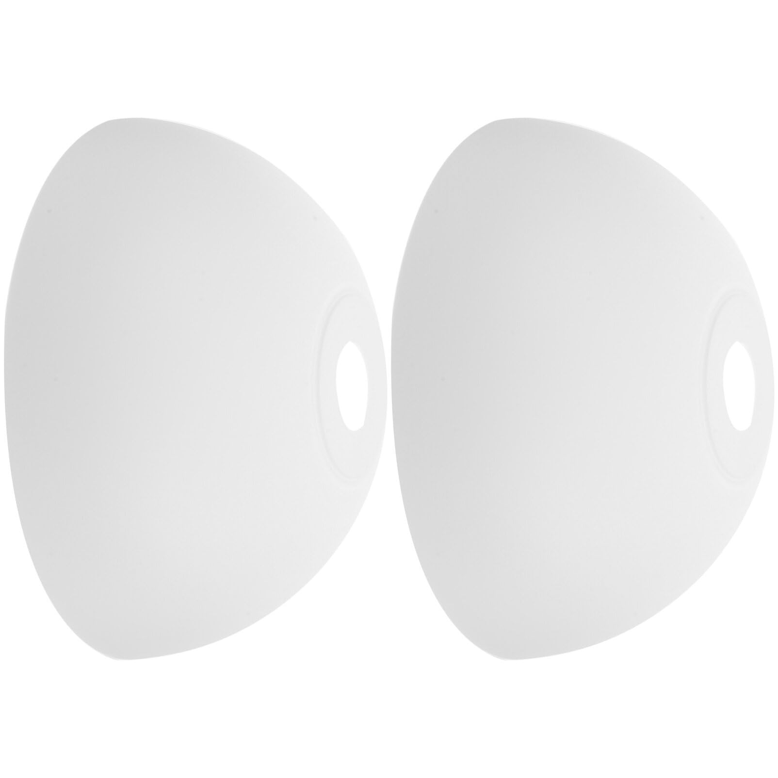 Amosfun 2pcs Plastic Lamp Shades for Ceiling Lamps Round Shape with Wear-Resistant and Lightweight Material Simple Style for Home Decor and Ceiling Light Protection