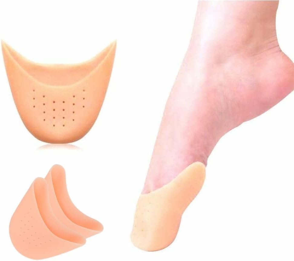 Image of 1 Pair Soft Silicone Gel Pointe Ballet Dance Shoe Toe Pads Toe Protector with Breathable Hole One Size Instant Cooling and Soothing Relief Gel Blister Pads Bunion Pads Foot Health