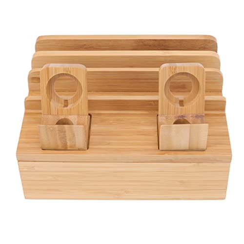 Ladestation Aus Bambus, Multifunktionale 5 Ports Ladegerät Station Für Smartphones Tablets Uhren Schwarz - Natürliches Material, Platzsparendes Design, Ideal Für Büro Und Zuhause (Plata) Ladestation Aus Bambus, Multifunktionale 5 Ports Ladegerät Station Für Smartphones Tablets Uhren Schwarz - Natürliches Material, Platzsparendes Design, Ideal Für Büro Und Zuhause (Plata)