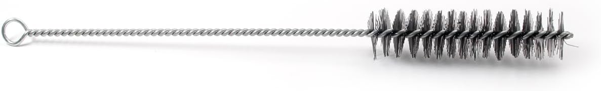 Utoolmart Wire Tube Brushes, 1.0-inch Diameter, 12-inch Long, 5pcs | Stainless Steel Wire,Long-Handle Bristle,Spiral Power Design, Cleaning Tool, For Tubes Pipes Bottles, Auto Parts & Lab Use