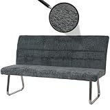 Mendler Sitzbank HWC-G55 180cm Edelstahl - blau-grün
