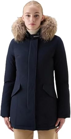 WOOLRICH Luxuriöser Arktis-Parka für Damen mit abnehmbarem Fell-Blau - Produktbild