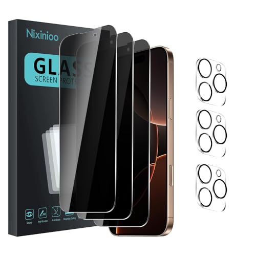 Protecteurs écran de confidentialité pour iPhone 16 Pro Max noir