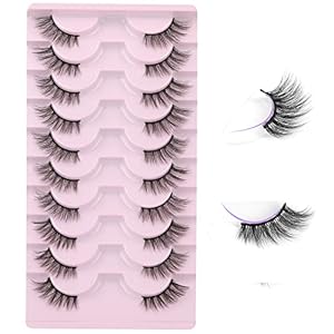 FANXITON Half Lashes Natural Look W...