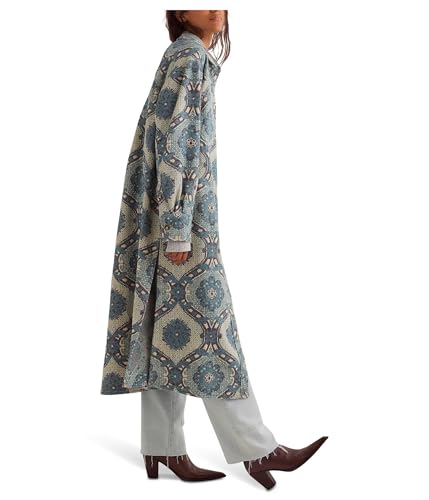 Free People Women's We The Free Brick Lane Jacquard Maxi Shirt Jacket2