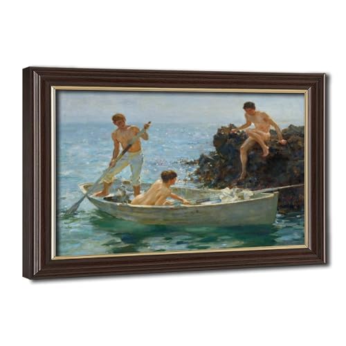The Bathing Cove Henry Scott Tuke poster pour habiller un mur vide - Toile 20,3 x 30,5 cm