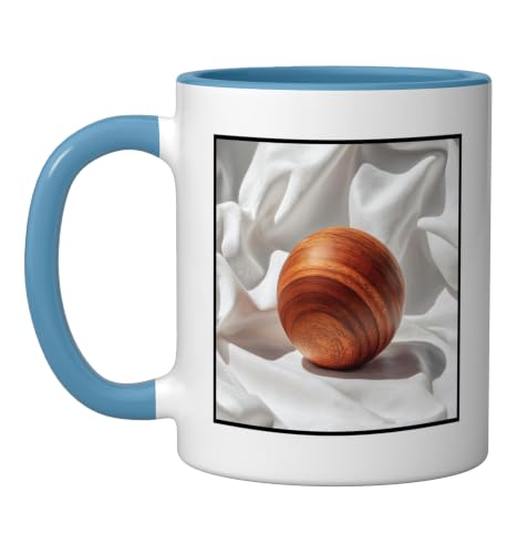 Spherical Orbit Round Sphere Geometry Math Ceramic Mug, Blue/White, 11oz