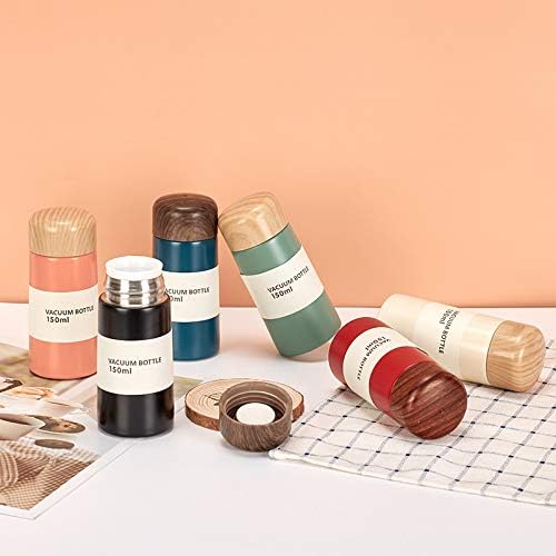 Thermos, Mini Thermos, Coffee Cute Vacuum Flask, Pocket Water Cup, Cover Of Wooden Water Bottle