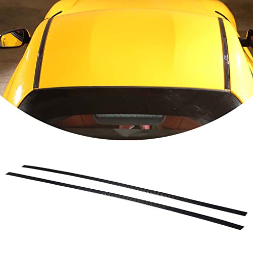 Soft Carbon Fiber for Toyota Supra GR A90 A91 MK5 2019 2020 2021 2022 2023 2024+ Car Roof Decoration Sticker,Roof Molding Cover Trim 2pcs Black Carbon Fiber