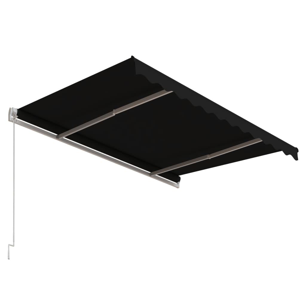Festnight Store Banne Motorisé 3x2,5 Store banne Electrique avec Télécommande Auvent Rétractable à Bras Repliable pour Balcons Terrasse et Jardin-Anthracite-300 x 250 cm