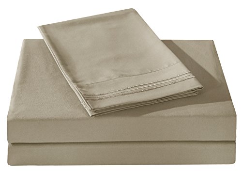 Honeymoon Super Soft Microfiber 4-Piece Bed Sheet Set, Queen, Light Green