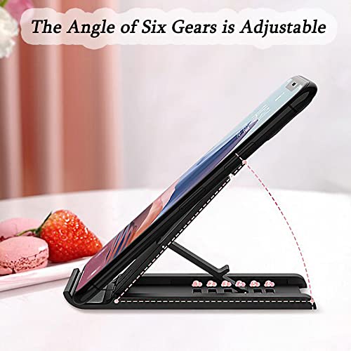 Adjustable Phone Stand, Cell Phone Stand For Desk Foldable, With Non-Slip Base, Compatible With Iphone 14/13/12/11/Xs/Xr Series, Ipad, Samsung, Google And Other Smartphones - Black #TOP1