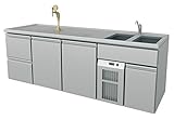 Ausschanktheke, 2545x700x900 mm, Umluftkühlung, 500 W,
