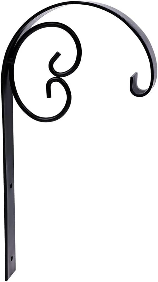 2 Hanging Plant Brackets, Wall Flower Pot Support Bracket Hooks, Iron Frame Stand Balcony Home Decoration
