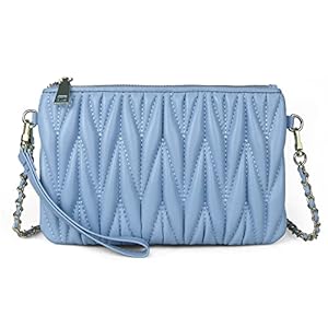 befen Women’s Leather Wristlet Clutch Cell Phone Purse Wallet Lambskin Quilted Ladies Crossbody Handbags with Wrist Strap & Shoulder Strap