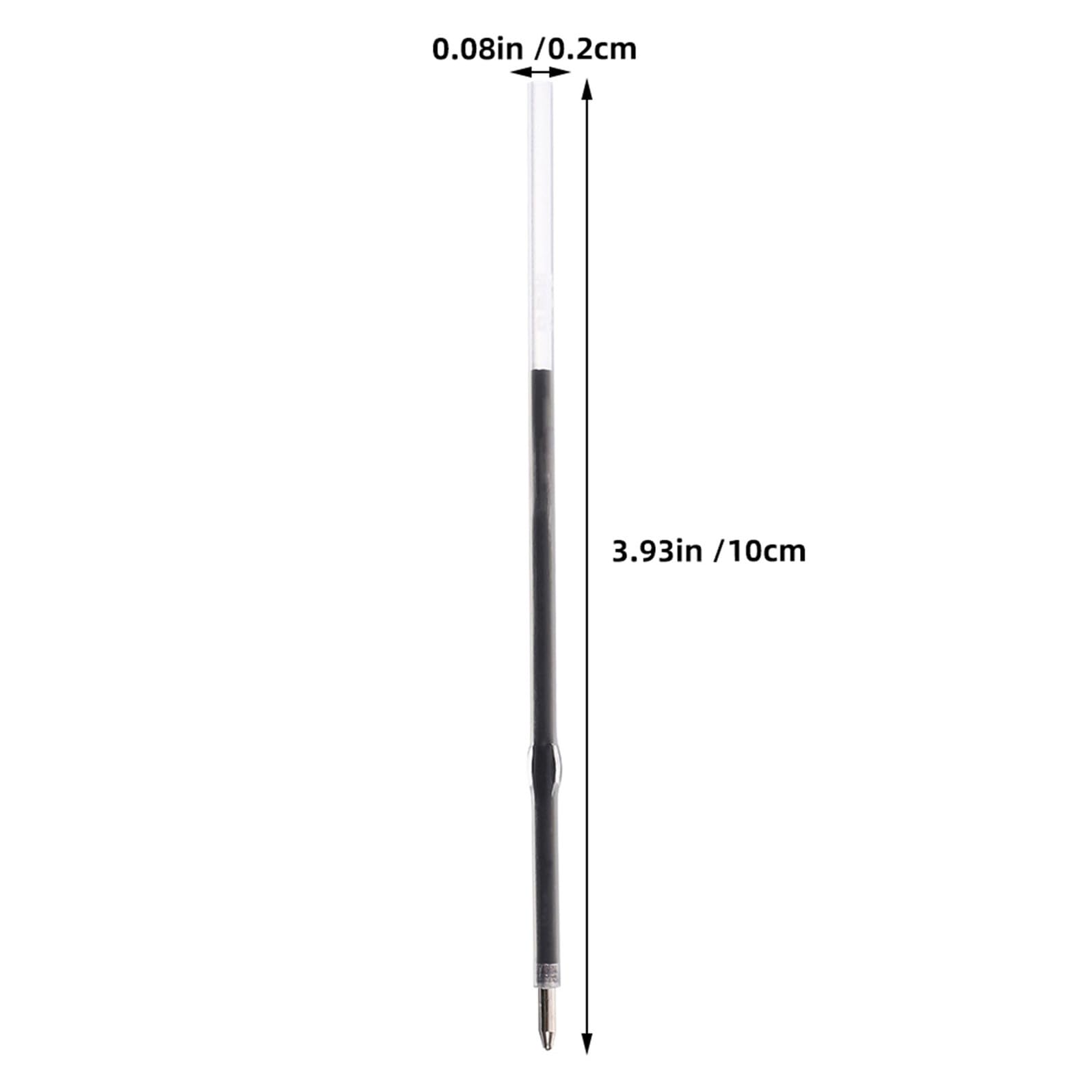 600 Pièces Recharges Stylo-bille Noir Pointe Précise Rechargeable Flux Écriture Fluide pour Bureau École et Usage Domestique