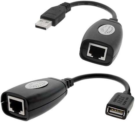 AnkongUSB over Cat5/5e/6 Extension Cable RJ45 Adapter Set