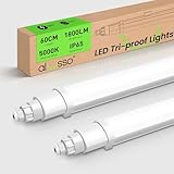 ALUSSO LIGHTING Lot de 2 Réglette LED 60cm, 18W 1800LM 5000K Neutre Blanc IP65 Extérieur étanche Neon LED, Tubes Lumineux pour Garage, Cave,Entrepôt, Bureau, Atelier, éclairage de cuisine