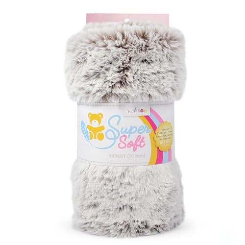 kullaloo Microfaser Zottelplüsch/Plüschstoff SuperSoft SHAGGY DIP DYE mit hellen Spitzen – 15 mm Florlänge – mokka – 100x75 cm