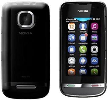 Semi-Rigid Silicone Gel (Tpu) Transparent Black Case for Nokia Asha 311