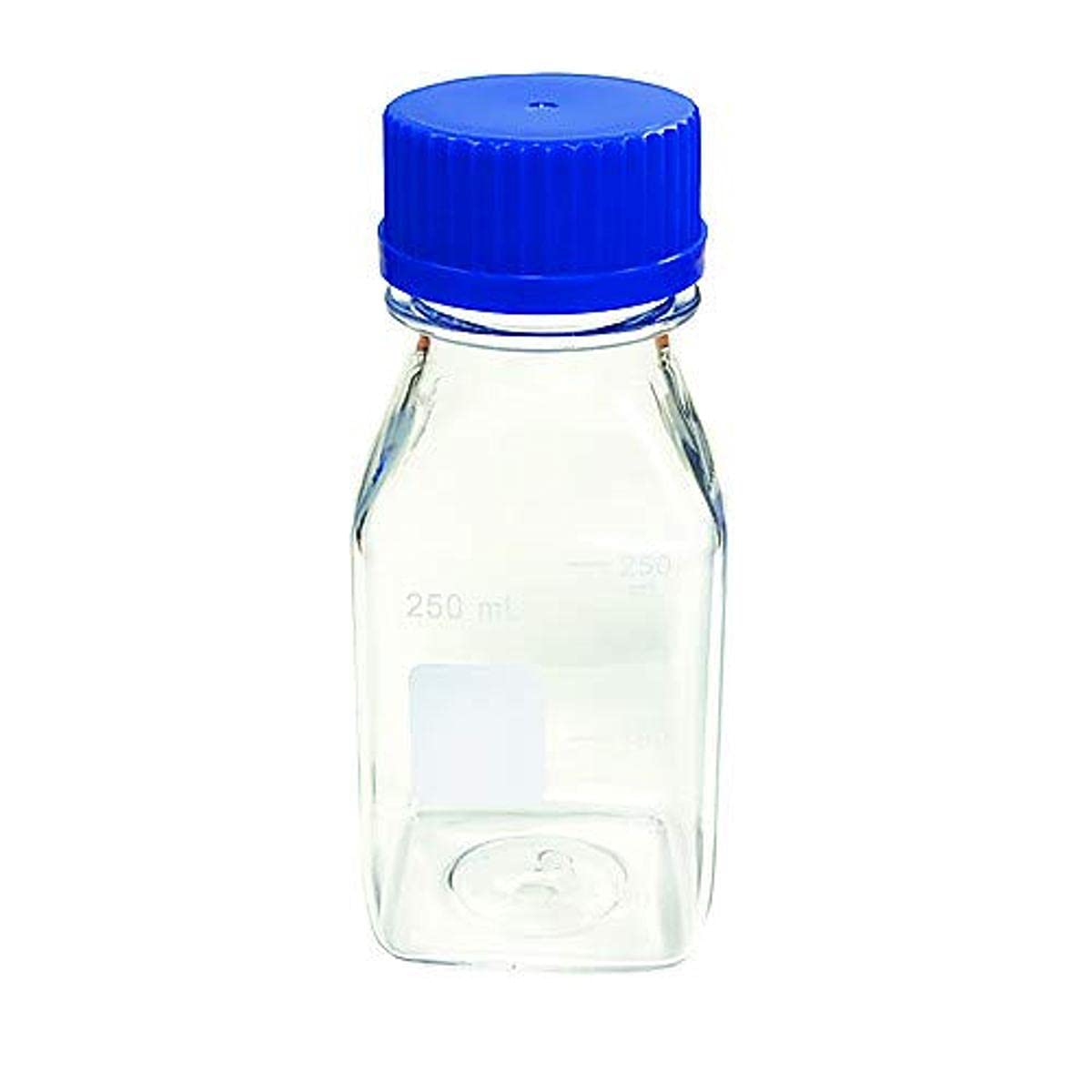 United Scientific™ 500mL Platic Reagent Bottle, 12-Pack Laboratory Chemical Storage, Clear Graduated PET Plastic Leakproof Bottles