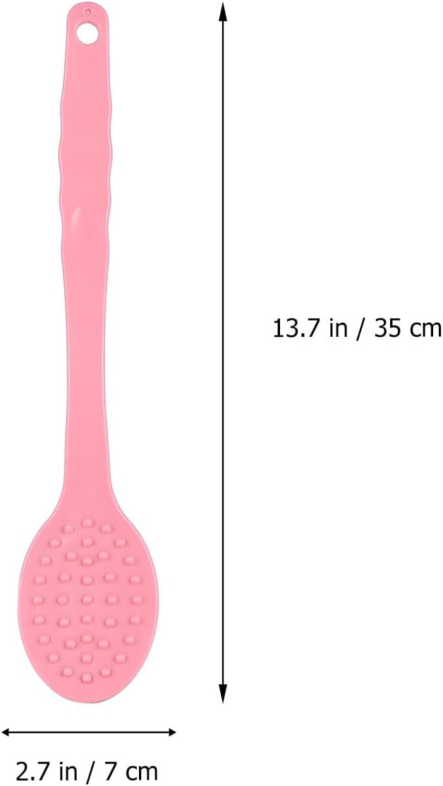 3pcs Long Handle Bath Brushes Soft Bristle Shower Cleaning Scrubbers for Back Exfoliating Body Wash Bathing Accessories for Men and Women Random Color Random Color