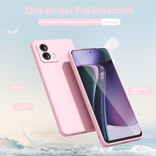 Funda de silicona líquida para Moto G Stylus 5G 2023 de gel suave 3