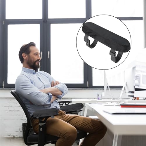 EVBOTGEE Armlehnen Pads 2 Stück Ergonomische Armlehnen Polster aus Schaum AntiRutsch Armlehnenkissen für Bürostuhl und Gaming Stuhl Armlehnen Abdeckung Support für Ellenbogen Komfort und Unterstützung