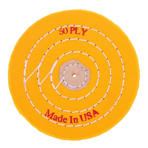 Beaupretty 5 Inch Fabric Buffing Wheel Polishing Disc for Metal Stainless Steel Jewelry Wood Ceramic Glass, Rotary Polisher Tool with Fine Cotton Cloth for Bench Grinder Industrial Use