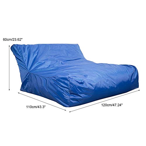 Bean Bag Cover, Waterproof Floating Swimming Pool Floats Bean Bags Cover Relaxing Soft Lounge Chair Cover For Indoor Or Outdoor Use(Beans Not Included)(Blue) #TOP3