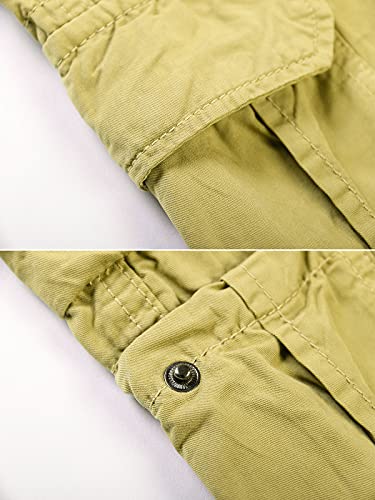 Mesinsefra Boys' Cargo Pants,Casual Outdoor Military Multi Pocket Combat Trousers3