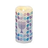 Rite Lite Chanukah LED Flameless Menorah & Dreidels Candle, Perfect Hanukkah Gift, Hanukkah Candles, Flameless Hanukkah Candles, Menorah Dreidel Candle Design
