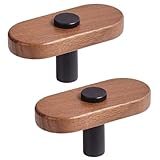 Matériau de qualité supérieure : cette poignée en bois en forme de barre combine du bois de noyer naturel avec des bases en métal noir mat, créant un look chaleureux et moderne. Surface lisse, prise en main confortable et utilisation durable.