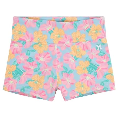 Hurley Girls Blue Ice Floral Swim Shorts Cover