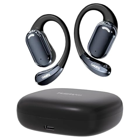 TUINYO True Wireless Ear Hooks, IPX5 Waterproof, Stable One-Step Bluetooth Connection with Long Transmission, 40hrs Longed Standby Time with 10hrs Playtime for Each, Compatible to Different Devices Cover