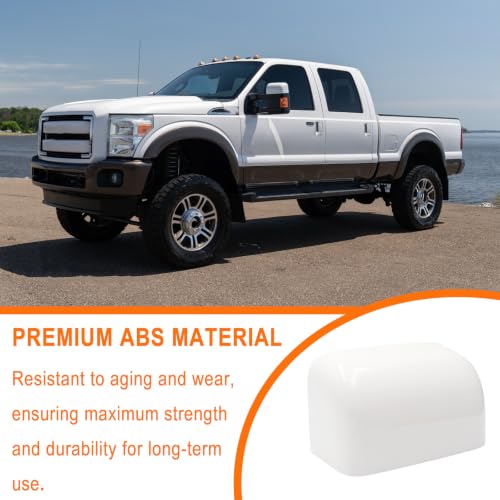 Mountsky Right Passenger Side Replacement Mirror Cover Compatible with Ford F250 F350 F450 F550 2008 2009 2010 2011 2012 2013 2014 2015 2016 Exterior Door Side Rearview Mirror Cap Cover (White) by MountSky - Used condition - Image 4