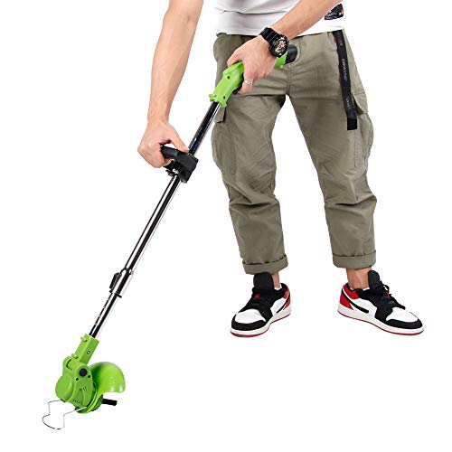 wosume Lawn Mower, 12V Portable Waterproof Garden Electric Lawn Mower Grass Trimmer Machine(UK)
